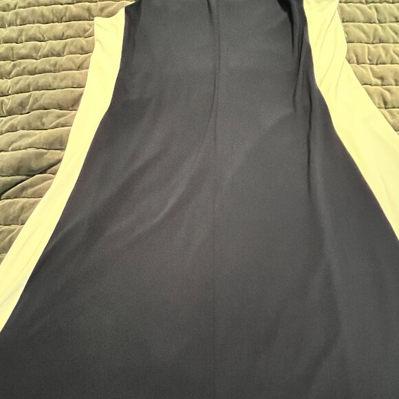 Lauren Ralph Lauren Navy and White Dress A Line Fully Lined Size 12 - Picture 2 of 4